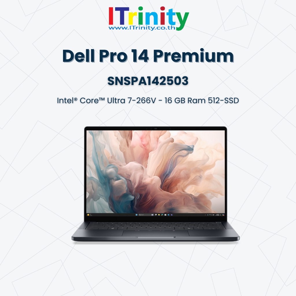Dell Pro 14 Premium Laptop SNSPA142503 U7 เดลล์ คอมพิวเตอร์พกพา 14 นิ้ว รับประกัน 3 ปี On-site