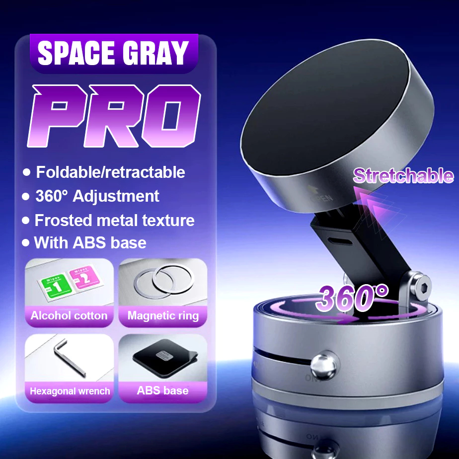 Qimedo 360°ที่จับโทรศัพท์แม่เหล็ก Magsafe ติดรถยนต์แบบสูญญากาศ ปรับองศาได้