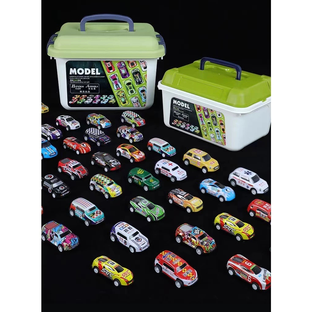 🎈พร้อมส่ง 🎈โมเดลของเล่นรถซิ่งจิ๋วมีลาน 30 คันพร้อมกล่องเก็บพกพา รถแข่งคัวจิ๋ว