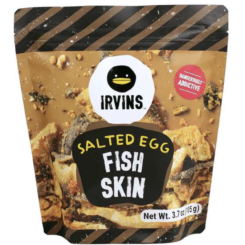 เออร์วินส์ หนังปลาไข่เค็ม Irvins Fish Skin Salted Egg 105g.