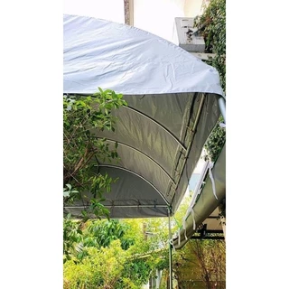 รางน้ำระหว่างเต็นท์ติดกันเพื่อกั้นน้ำไม่ให้ไหล(ผ้าUV)