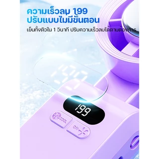 Sorf A10 พัดลมพกพา Portable Fan พัดลมประคบเย็น พับได้ มีหน้าจอ ปรับได้ 199ระดับ ลมแรง เสียงเงียบ 4000mAhสามารถคล้องคอได้
