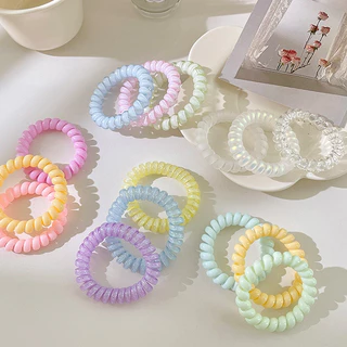 COD-ในไทย💖ห่วงสปริงเก็บผม สีแคนดี้ น่ารักหวาน สไตล์เกาหลี นักเรียนสำหรับผู้หญิง เครื่องประดับผมแฟชั่น ความยืดหยุ่นสูง-Kr