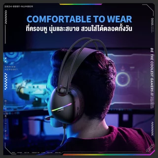 Onikuma Kurumi 7.1 Virtual Surround Gaming Headset หูฟังแบบมีสาย ไดร์เวอร์ 50 มม. ระบบเสียงจำลอง 7.1