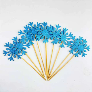 สโนเฟลกแต่งเค้ก ป้ายปักเค้ก เกล็ดหิมะแต่งเค้ก snowflex