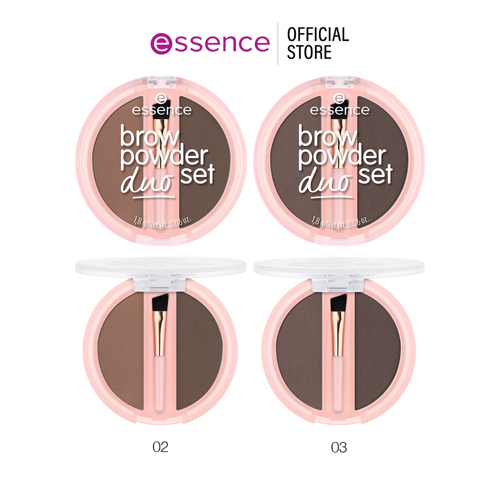(NEW) essence  เอสเซนส์  brow powder duo set พาเลตคิ้ว 2 เฉดสีพร้อมแปรง