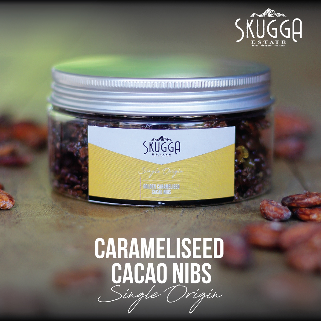 โกโก้นิบส์เคลือบคาราเมล Golden Caramelised Cacao Nibs 100g.