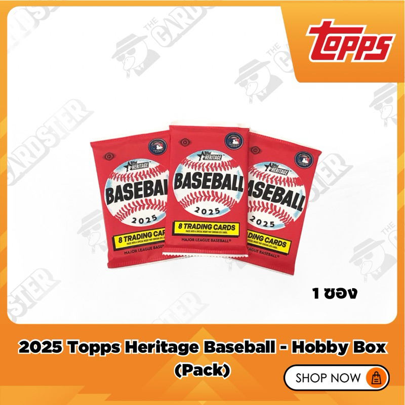 [พร้อมส่ง] แบบซอง - Topps Heritage Baseball Hobby Box 2025 ห้ามพลาด!!