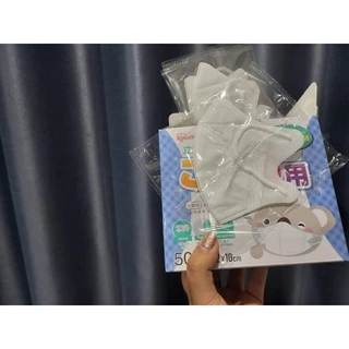 แมสเด็กญี่ปุ่นสีขาว3D ไอริสกล่อง50ชิ้นซีนแยกทุกชิ้น