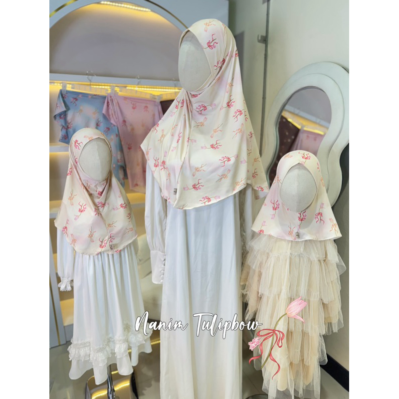 ฮิญาบหน้านิ่ม พิมพ์ลาย ลายออกแบบของร้าน ผ้ายืดITYสกีน🌷🌲