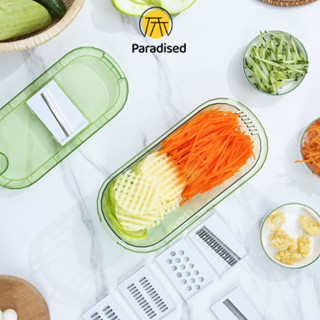 💕เครื่องมือครัวมัลติฟังก์ชั่เครื่องตัดผักชุดคู่มือเครื่องตัด…