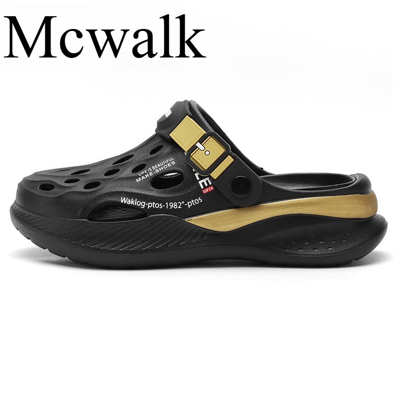 Mcwalk รองเท้าแตะชายหญิง EVA กันลื่น ครัว/ห้องน้ำ/กลางแจ้ง นุ่ม เบาสุด! สวมใส่สบาย ไซส์36-45 พร้อมส่ง