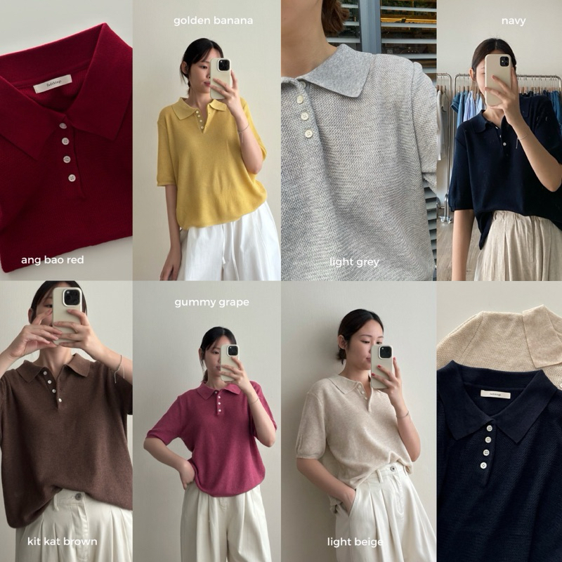 FADTHINGS - pudding soft knit polo 6 colors 🍮🤍