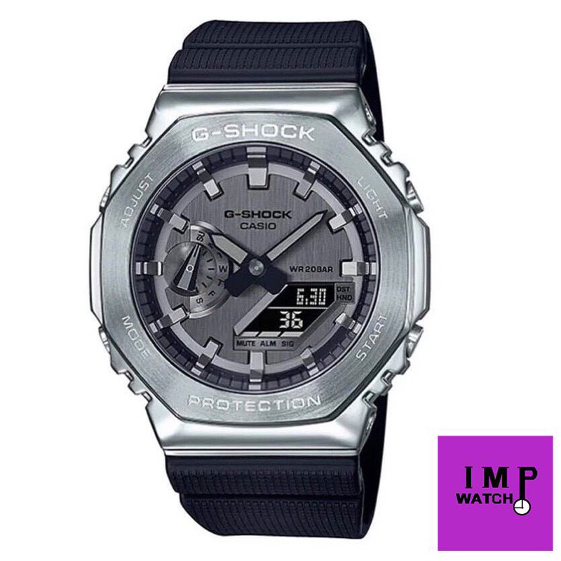 นาฬิกา CASIO G-SHOCK รุ่น GM-2100-1A ดำเงิน ของแท้ประกันศูนย์ CMG 1 ปี
