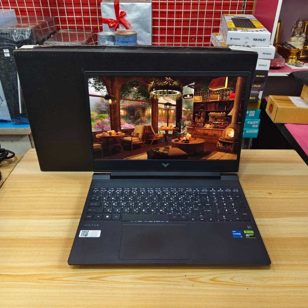 HP Victus GAMING 15-FA1022TX สภาพเครื่อง 88% ประกันศูนย์ onsite 22/9/2025