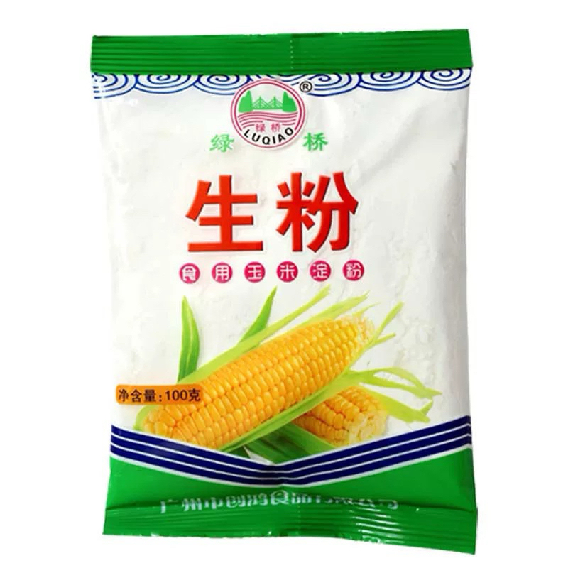 แป้งข้าวโพด แป้ง พร้อมส่ง(绿桥玉米生粉,玉米粉) ขนาด 100g แป้งข้าวโพด