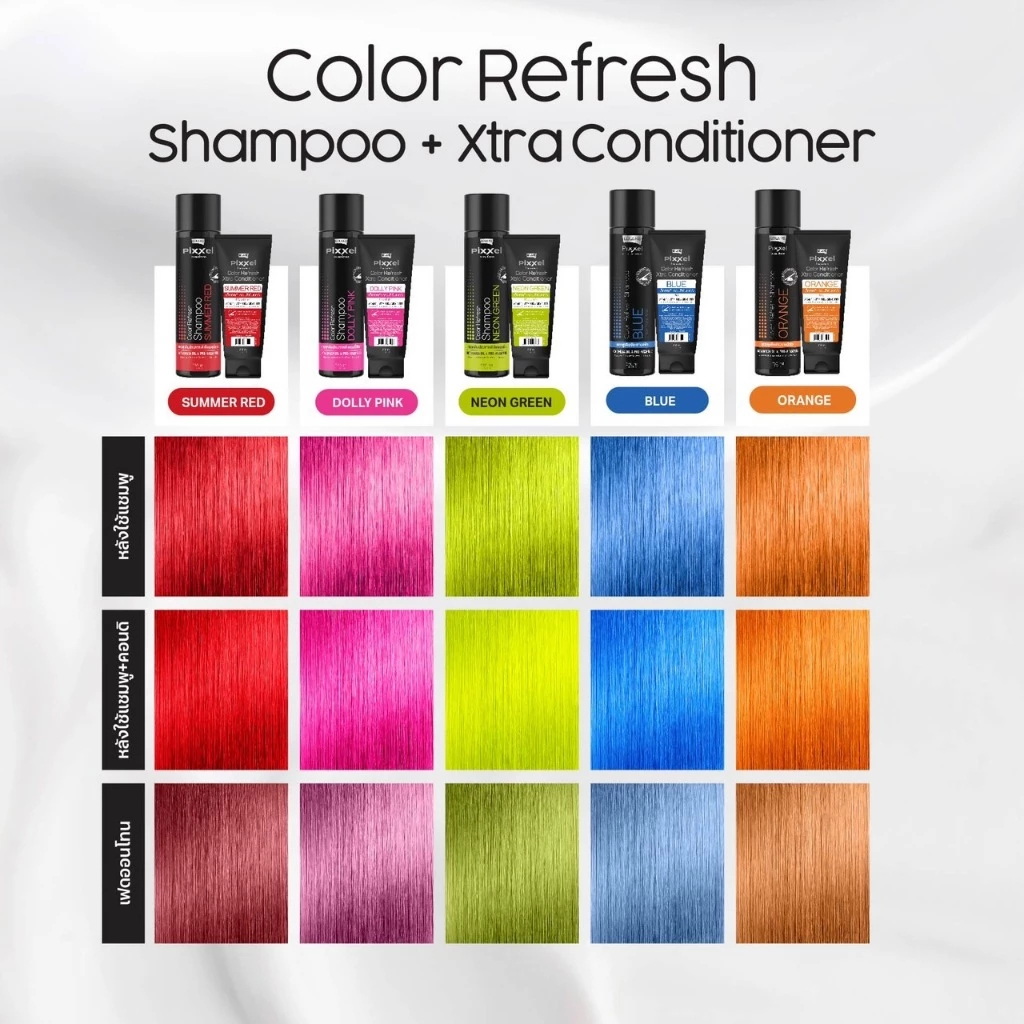 โลเเลน เอ็กซ์ตร้า คอนดิชั่นเนอร์ แว็กซ์สี บำรุงเส้นผม Lolane Pixxel Color Refresh Xtra Conditioner 200ml - รูปที่ 3