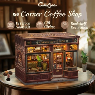 CUTEBEE CWGB402 บ้านตุ๊กตา DIY ร้านกาแฟ บ้านของเล่น Dollhouse ของขวัญวันเกิด