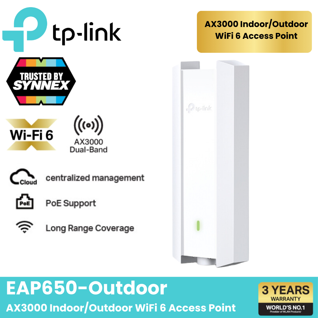 TP-LINK EAP650-Outdoor AX3000 Indoor/Outdoor WiFi 6 Access Point