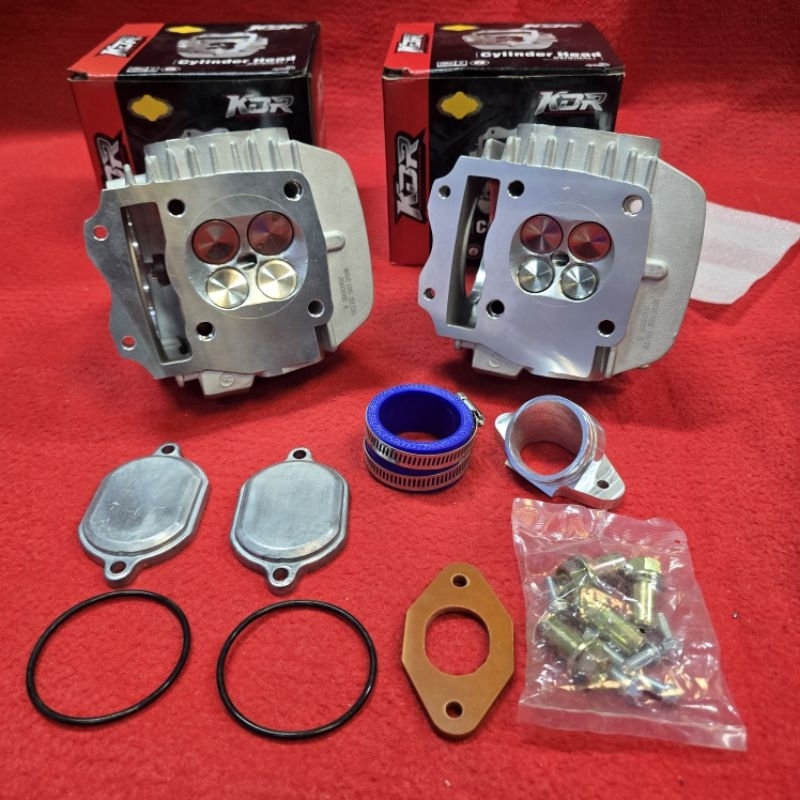 ฝา4วาว KDR W125 พร้อมเซ็ท 19-22/22-25 พร้อมอุปกรณ์ (คอหลีด+แผ่นแมกกาไลน์+คอยาง)