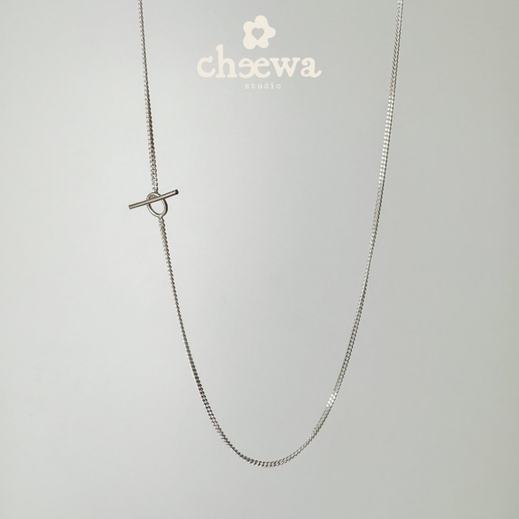 Cheewa Studio | silver925 | simple OT chain necklace สร้อยเงินแท้ตะขอ OT (*เฉพาะสร้อย ไม่รวมจี้)