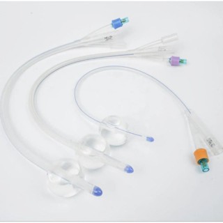 **ยกกล่อง 10 เส้น**  สายสวนปัสสาวะแบบซิลิโคน 2 ทาง (Silicone…