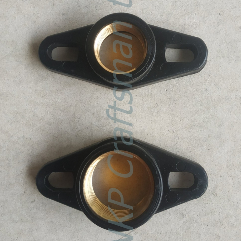 หน้าแปลน PVC ดำ ปั๊ม มิตซู MITSUBISHI เกลียวในทองเหลือง ขนาด 6หุน(3/4") และ 1นิ้ว หนา อย่างดี