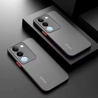 เคสขอบสีหลังแบบขุ่น สำหรับ Vivo V29 Y100 V29E V27 V27pro Y29 4G เคสกันกระแทก ผิวด้านขอบสี