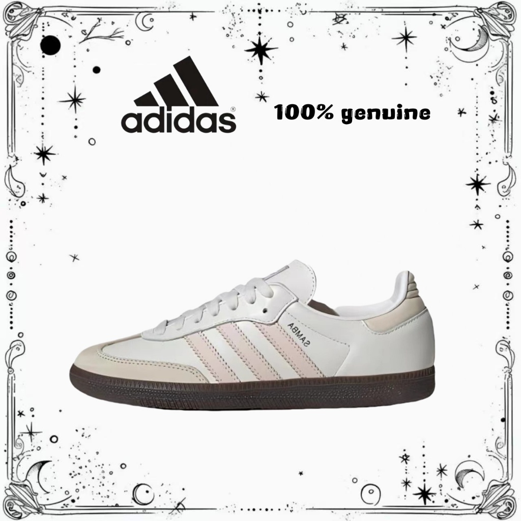 💕(ของแท้ 100 % ) adidas originals Samba OG IH2751 สีขาว/ชมพู/สีน้ำตาล