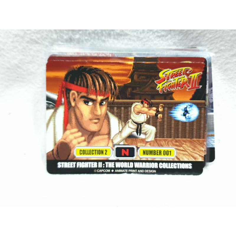 (N Col. 2 แยกใบ) การ์ดสตรีทไฟท์เตอร์ Street Fighter II ระดับ N แนวนอน อนิเมท