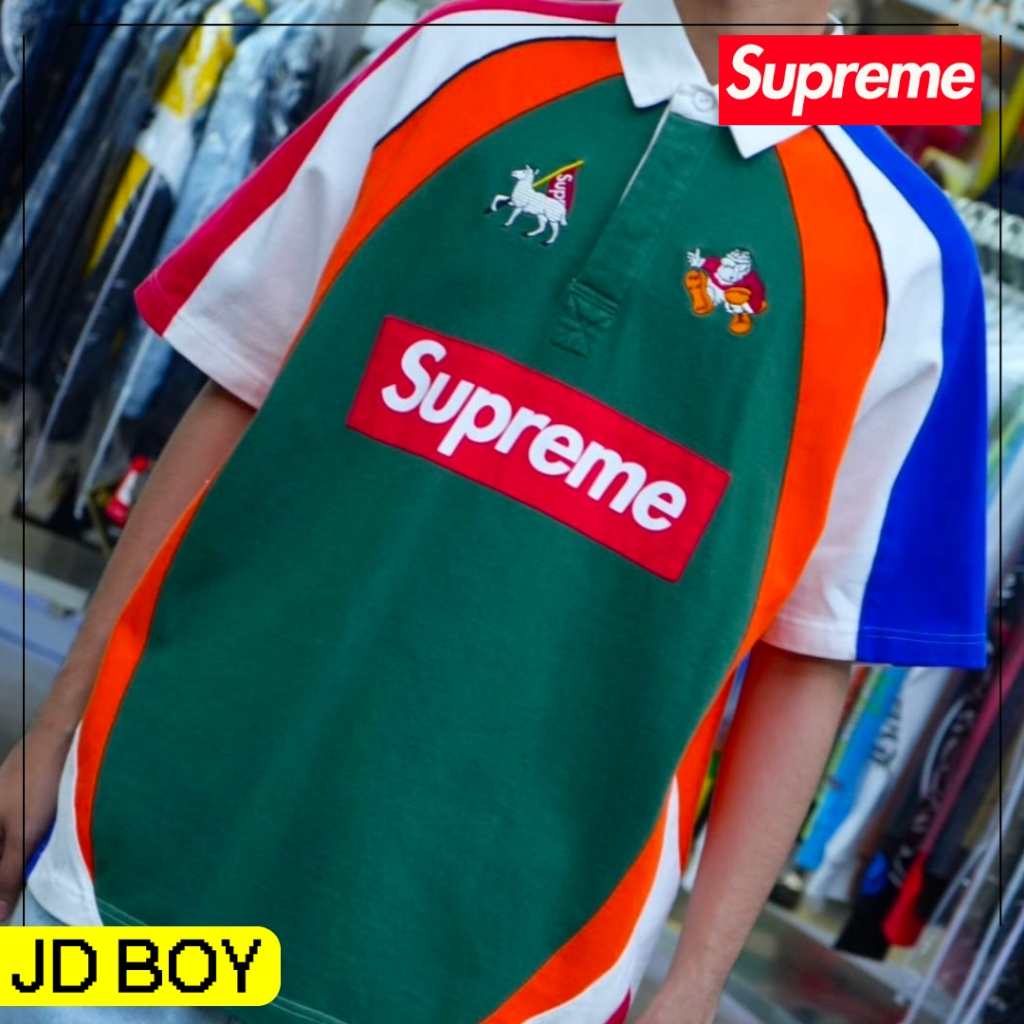 (มีส่งด่วนได้ของเลยวันนี้) JDBOY -Supreme rugby polo shirt เสื้อโปโล ของแท้ พร้อมส่ง