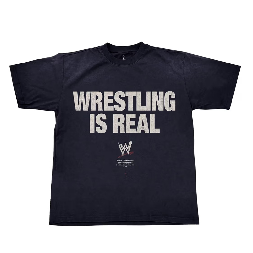 Travis Scott X WWE Wrestling Is Real Tee (BLACK)