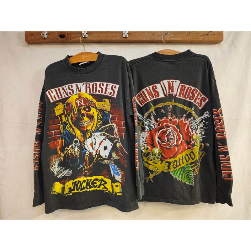 เสื้อแขนยาววินเทจ เสื้อวง90 เสื้อผ้าฟอก