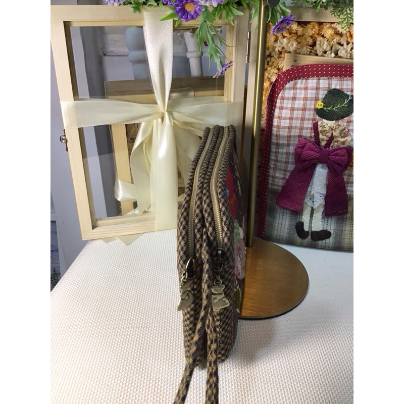 กระเป๋าผ้าทอแฝด 2 ซิปขนาด กว้าง 8 สูง 5 นิ้ว ก้นกว้าง 3 นิ้ว - รูปที่ 2