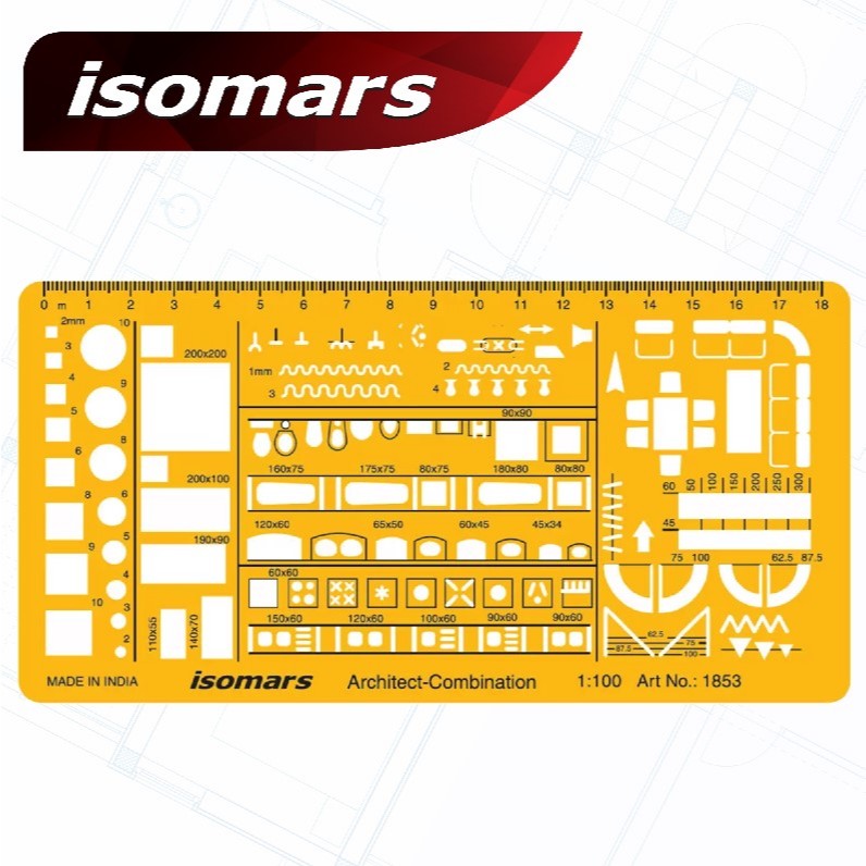 (KTS)แผ่นเทมเพลทเฟอร์นิเจอร์ isomars ism-1853