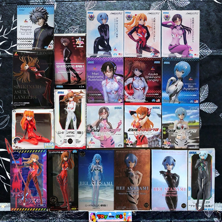 SEGA FIGURE: LUMINASTA - REBUILD OF EVANGELION - REI AYANAMI / ASUKA LANGLEY / MARI MAKINAMI / AWORU