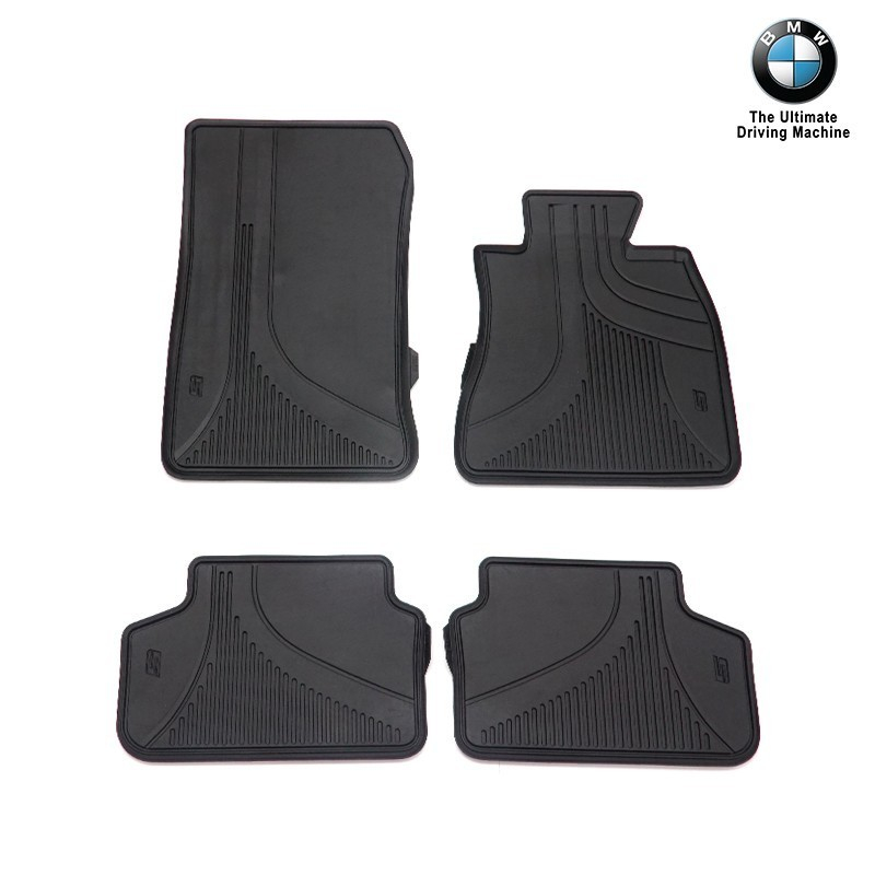 ชุดผ้ายางปูพื้นหน้าหลัง BMW Floormat set -All weather- front + rear, black - พวงมาลัยขวา G30 F90 M5 
