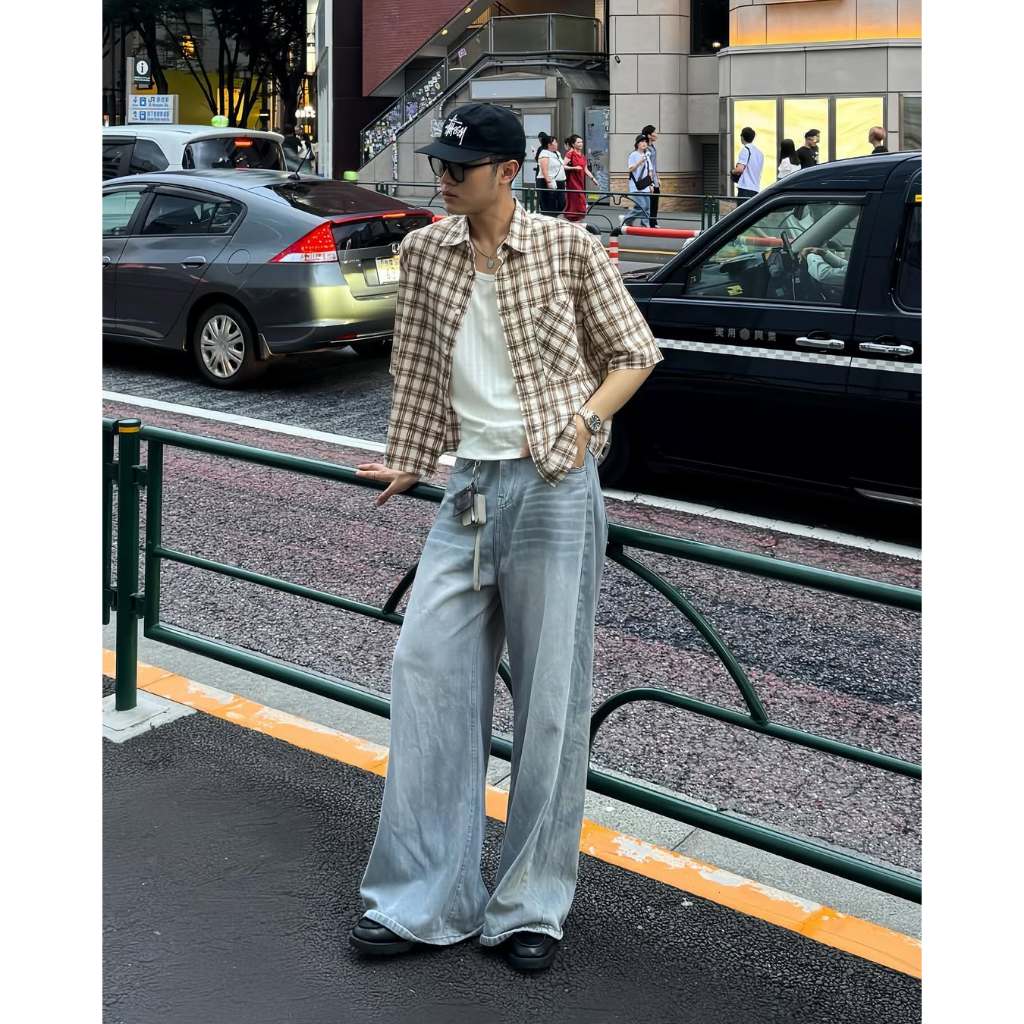 [แถมสายให้] Karants XS-4XL กางเกงยีนส์ทรงตรงพื้นฐาน ขากว้างพิเศษแบบ Unisex KQ99 สำหรับผู้ชายและผู้หญิง สไตล์ - KQ99 - รูปที่ 6