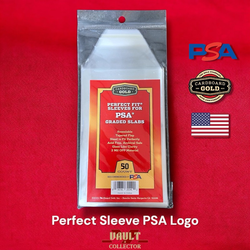 Perfect Sleeves for PSA [ซองใส Perfect Fit Sleeves สำหรับการ์ดเกรด PSA (มีโลโก้ PSA)] 50 ซอง
