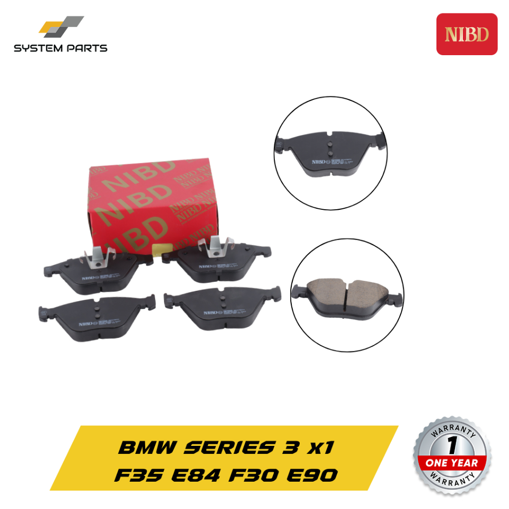 NIBD ผ้าเบรคหน้า BMW SERIES 3 X1 F35 E84 F30 E90 | SYSTEM PARTS