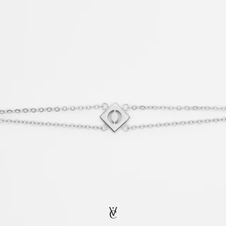 Valichain - Alphabet Bracelet (White Gold)