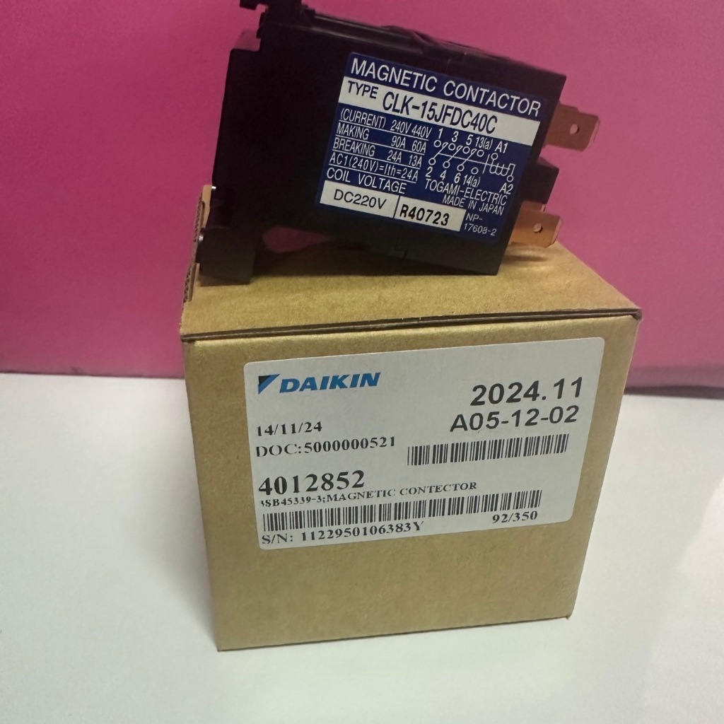 MAGNETIC CONTACTOR 4012852 แมกเนติกคอนแทคเตอร์ ไดกิ้น อะไหล่แท้ราคาถูก 🔥 ส่งเร็ว 🔥