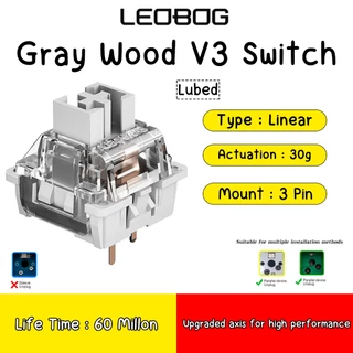 LEOBOG สวิตช์คีย์บอร์ด (Switch Keyboard) รองรับ 5Pin POM สำหรับ DIY Keyboard Mechanical x 10ชิ้น