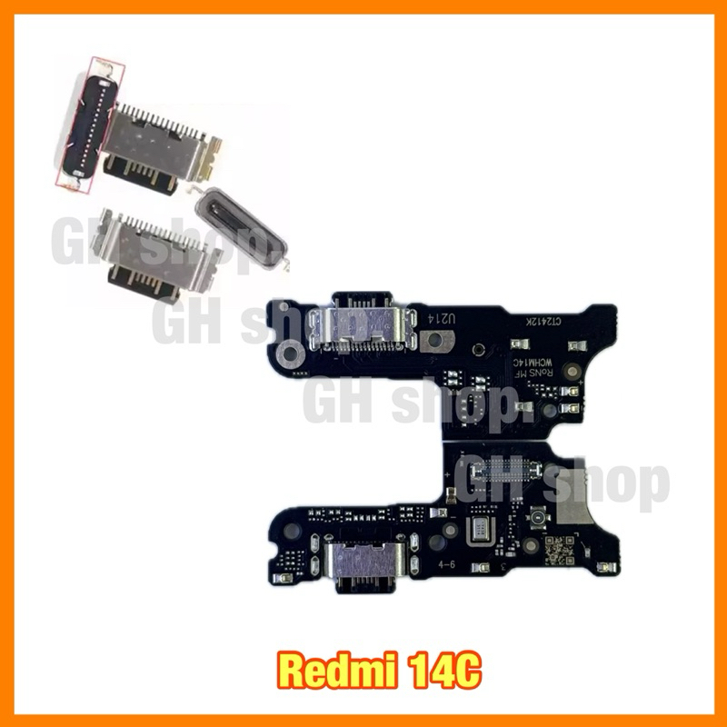 แพรชาร์จ, ตูดชาร์จเปล่า redmi14C แผงชุดชาร์จ ก้นชาร์จ หัวชาร์จ