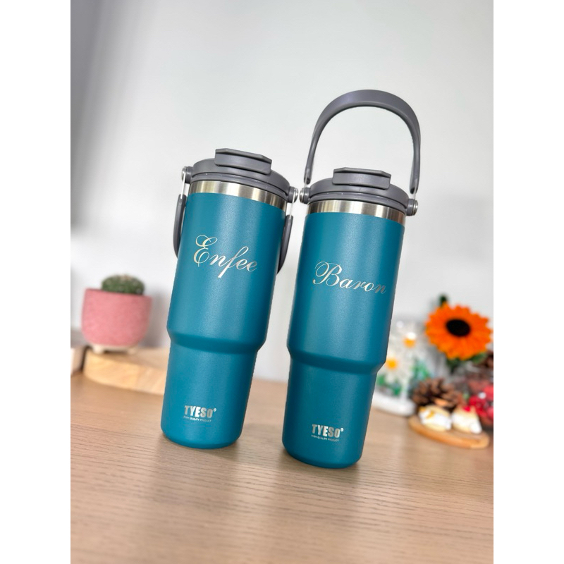 แก้ว tyeso แท้ พร้อมเลเซอร์ตัวอักษรไม่จำกัด