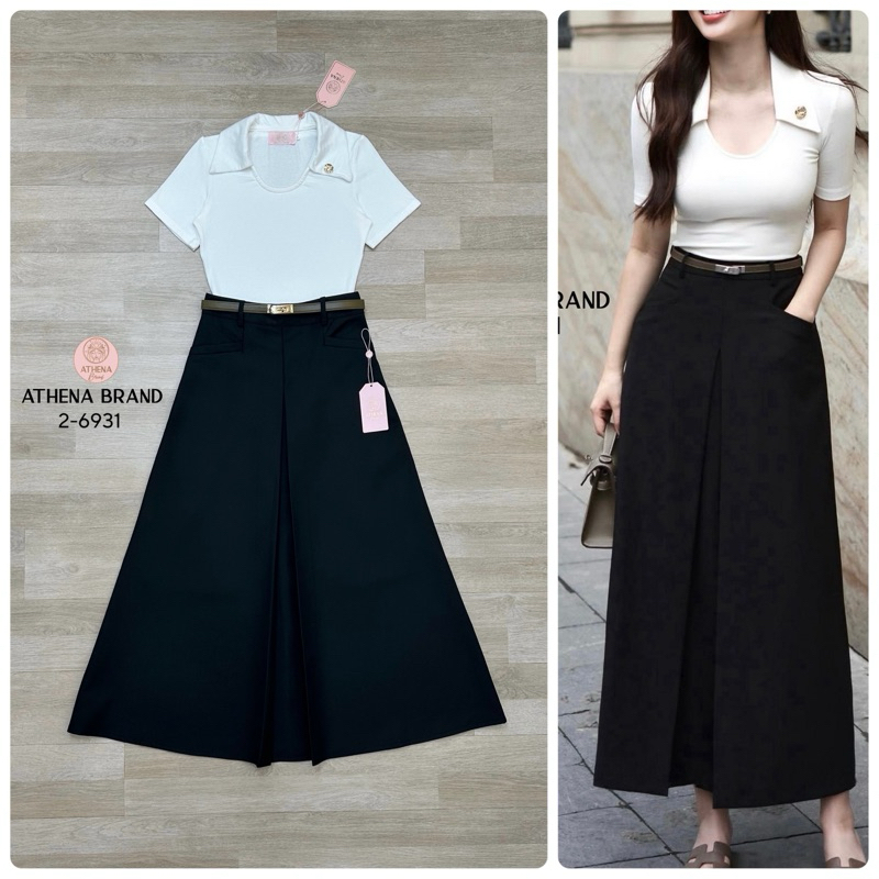 Athena เสื้อ+กระโปรง มาพร้อมเข็มขัด