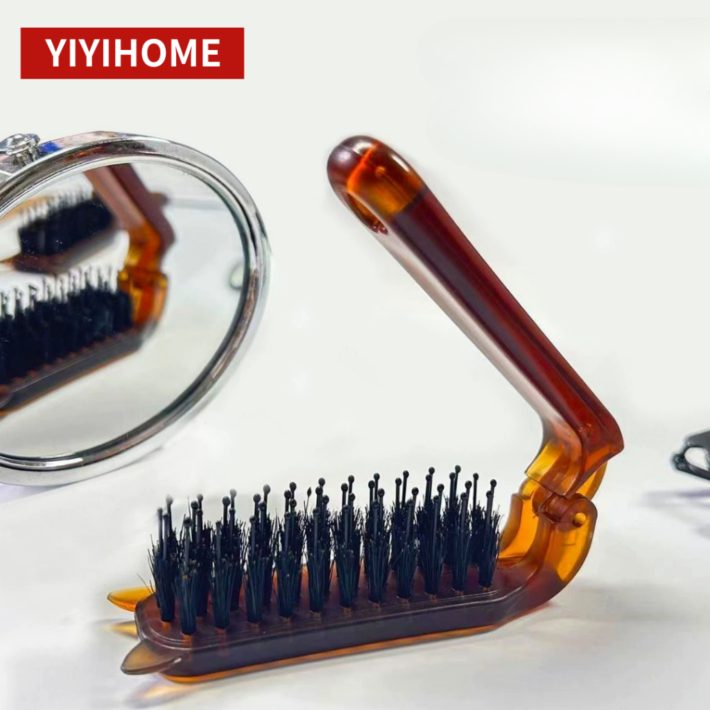 YIYIHOME หวีพับได้ หวีพกพา หวีฟันถี่ หวีป้องกันไฟฟ้าสถิต หวีจัดแต่งทรงผม ใช้ง่าย สำหรับพกติดตัว