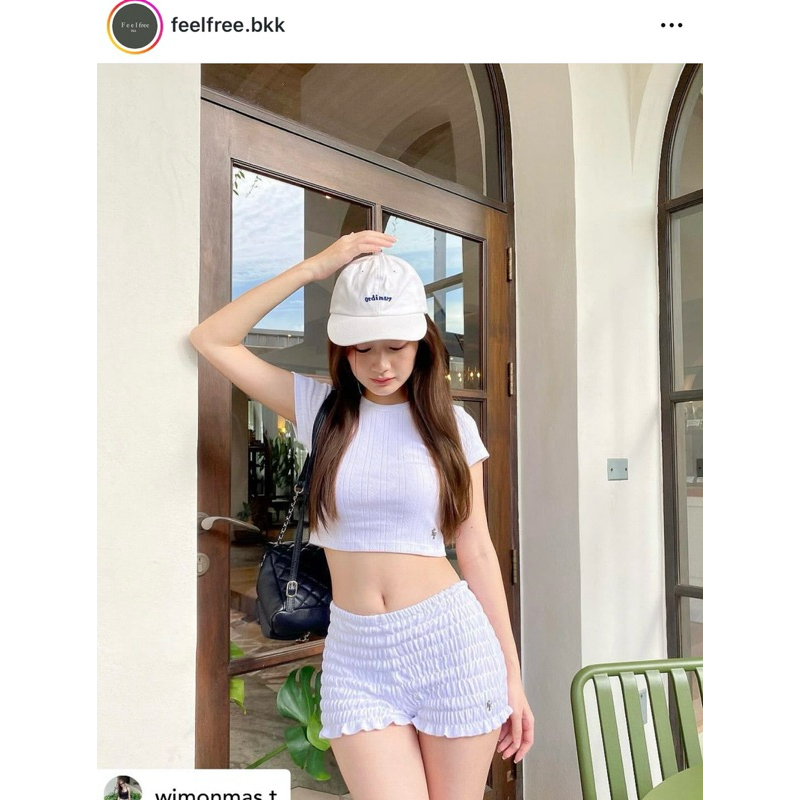 Feel free First love basic t-Shirt เสื้อยืดเบบี้ทีใส่สบาย ยืดหยุ่นได้เยอะ ใส่แล้วหุ่นดีมาก