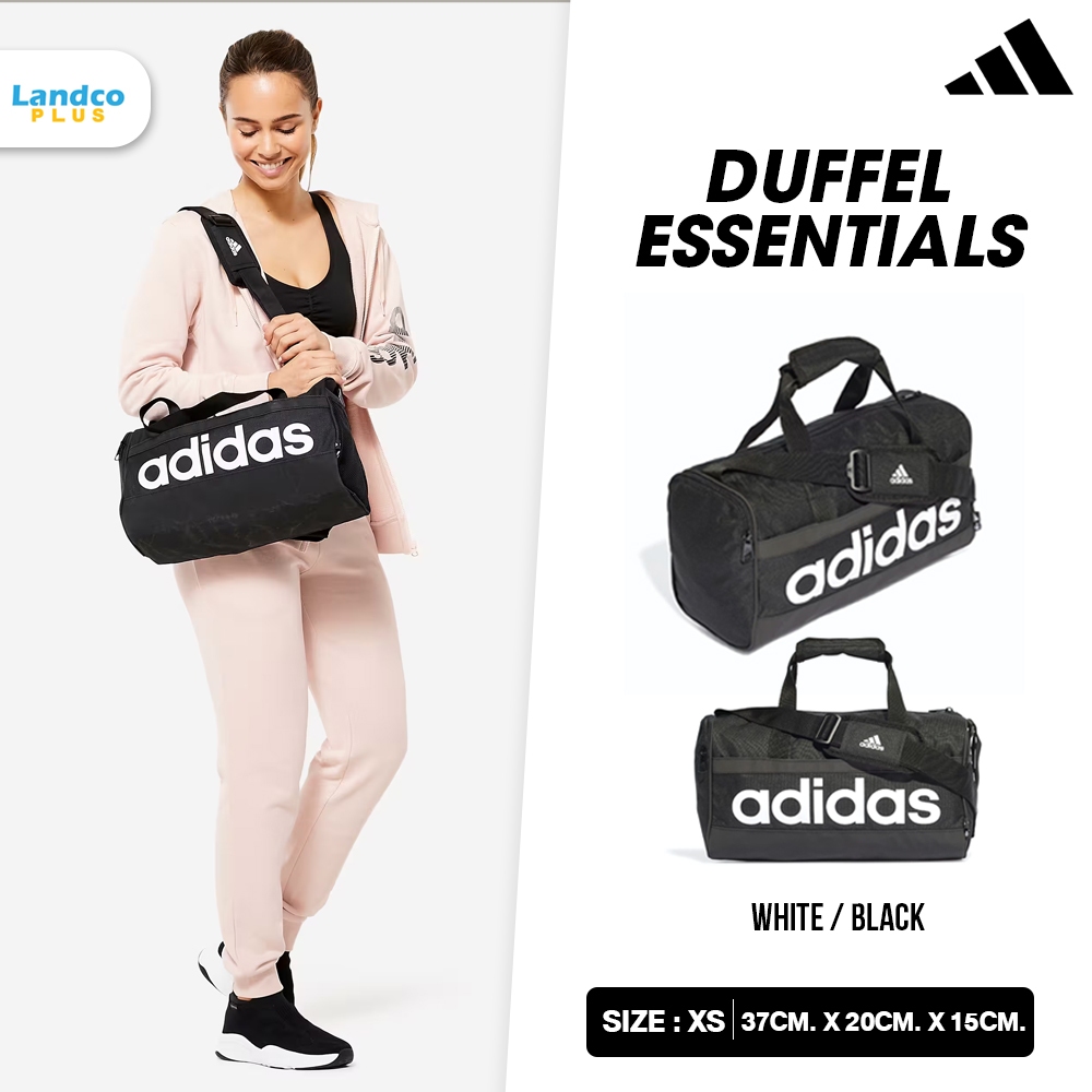 Adidas Collection กระเป๋าแฟชั่น สำหรับเข้ายิม สีดำ Duffel Bag Essentials LIN #XS HT4744 BK (800)