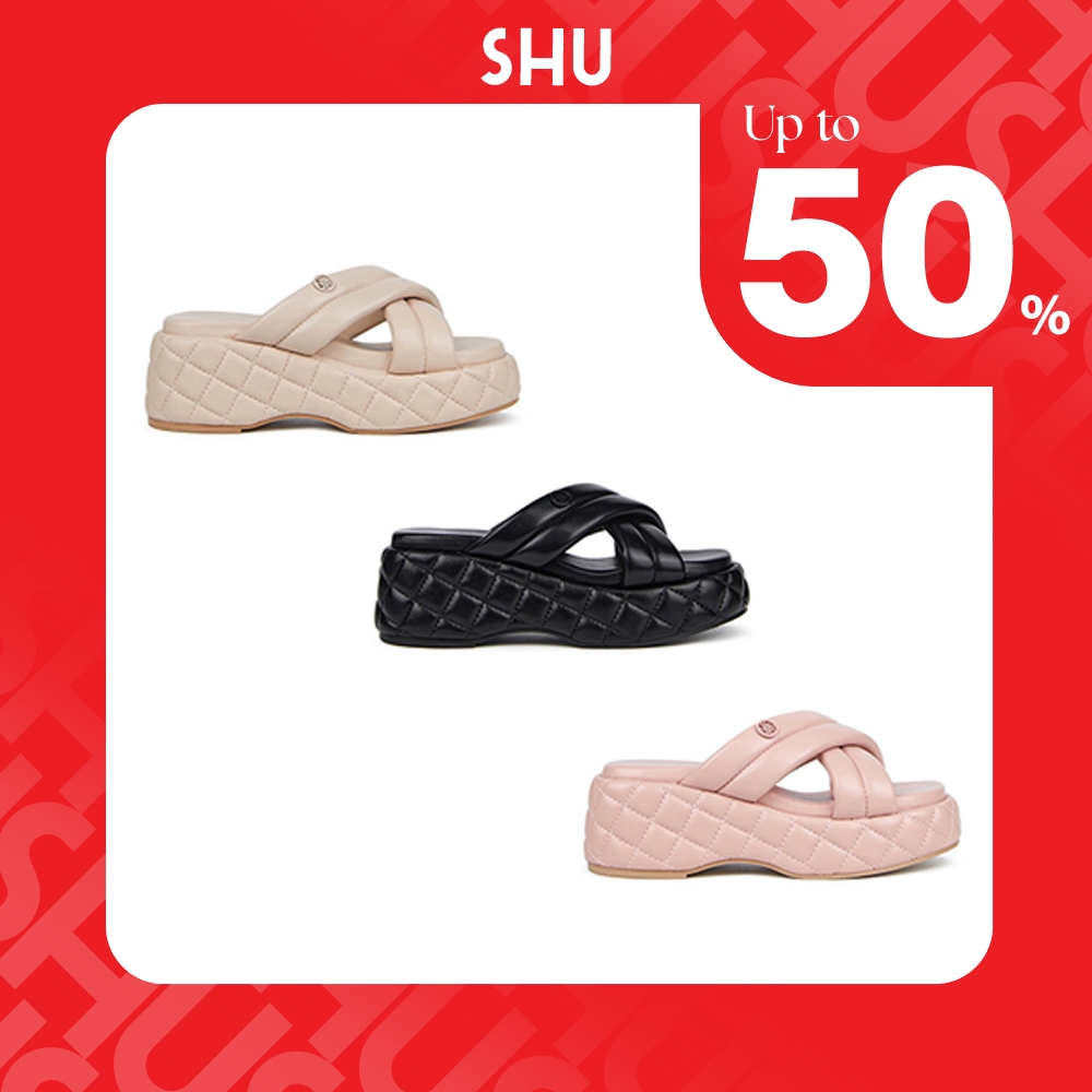 SHU BEDDY 2.5" PUFF CROSS รองเท้าแตะ